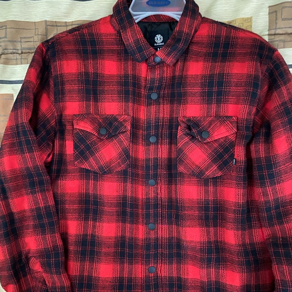 Red medium Element flannel jacket